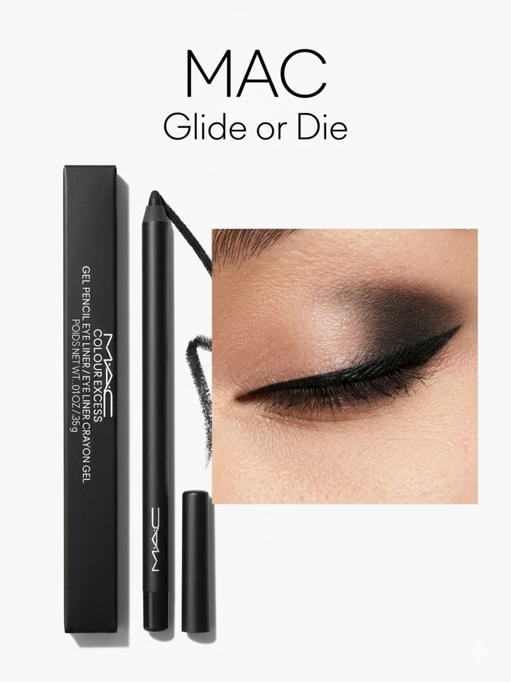 MAC Cosmetics Glide or Die Gel Eye Pencil — Intense Black